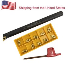 1/2 S12M SDQCR07 Lathe Boring Bar Turning Tool Holder DCMT070204 Carbide Insert