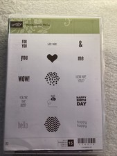 Stampin&rsquo; Up! HONEYCOMB HELLO 15 Stamps & Framelits HEXAGON HIVE Die Set