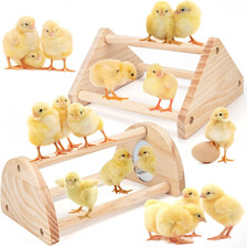 Chicken Perch Stand, 2PCS Pine Chicken Roosting Bars for coop and brooder, Tr...