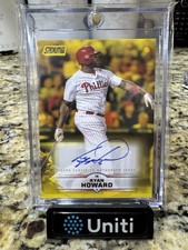 MLB Ryan Howard Gold ON CARD Auto Topps Stadium Club Short Print