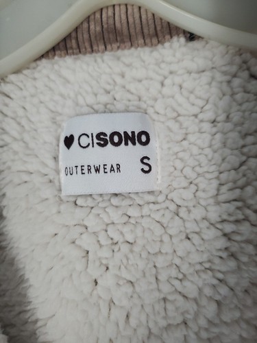 Lightweight Jacket Small Womens Cisono Outerwear Faux Sherpa Lining Brown Pocket - Picture 7 of 14