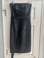 Y2K 2000s Strapless Little Black Dress Size 4 Silk USA Cocktail Capsule Classic
