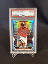 2023 Bowman Draft Chrome Samuel Basallo #BDC-179 Sky Blue Refractor (RC) PSA 10