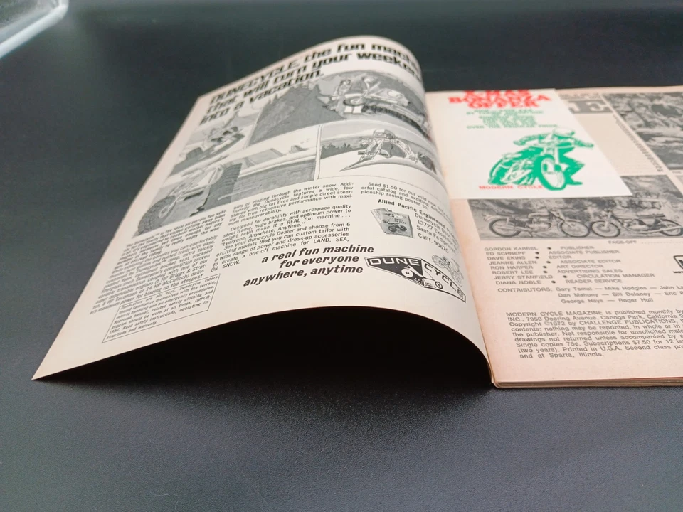 CICLO MODERNO DEC 72 Hodaka 125 Wombat Suzuki TS400 Apache Honda CB750 Chevy Luv Foto 2 de 4