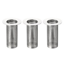 3Pcs Bathroom Sink Strainer Fit for Dia 1.3"-1.97" Drain Hole 80mm/3.15" Deep