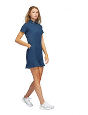 Adidas Frill Golf Dress Blue Womens Small New