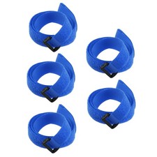 5pcs Straps 1" x 31" Reusable Straps Fastening Strap (Blue)