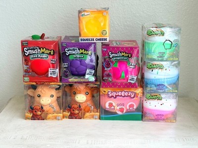 TikTok Viral Squeezy, RMS, Smushmart, Highland Cow Crazyfun Squishy's Authentic