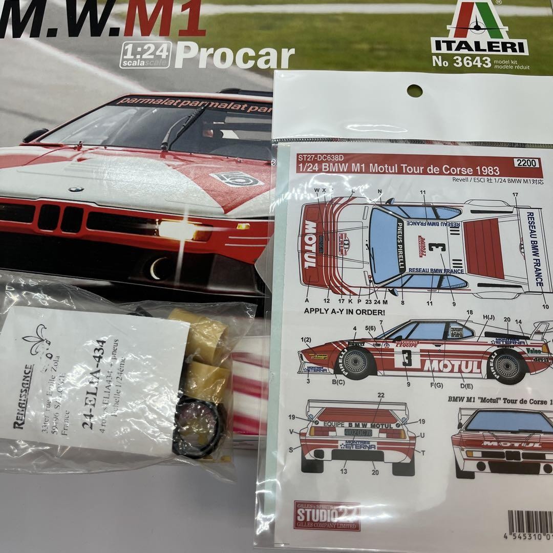【新品】イタレリ（ESCI） 1/24 BMW M1 社外デカール&パーツセット Italeri Esci 1/24 Bmw M1 Aftermarket Decal Parts Set | eBay