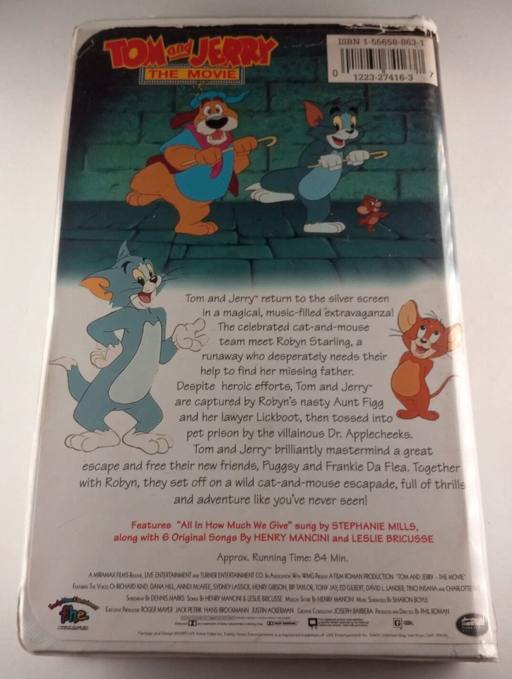 Tom and Jerry The Movie (VHS) 1993 TESTED - Image 2 of 3