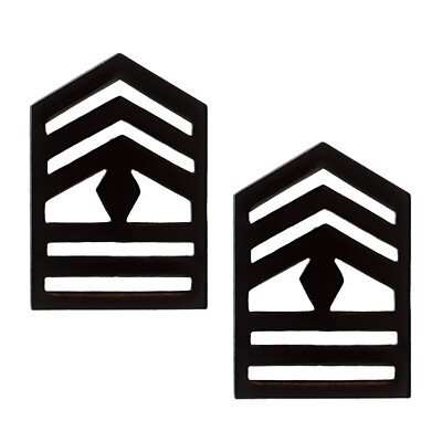 US Army ROTC Black Metal Rank - First Sergeant (sold in pair) | eBay