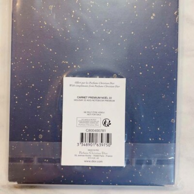 Christian Dior Notebook Christmas Holiday 2022 Blue Note