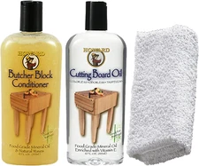 Howard Butcher Block Conditioner + Cutting Board Oil | Daley Mint Cloth for Wood