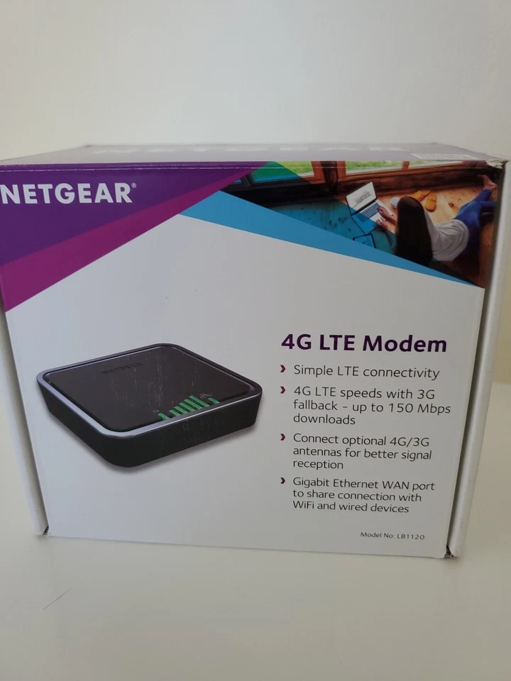 Netgear LB1120 LTE Cellular Modem 3G/4G Ethernet (w/Antenna Ports) - 150Mbps - Image 4 of 4