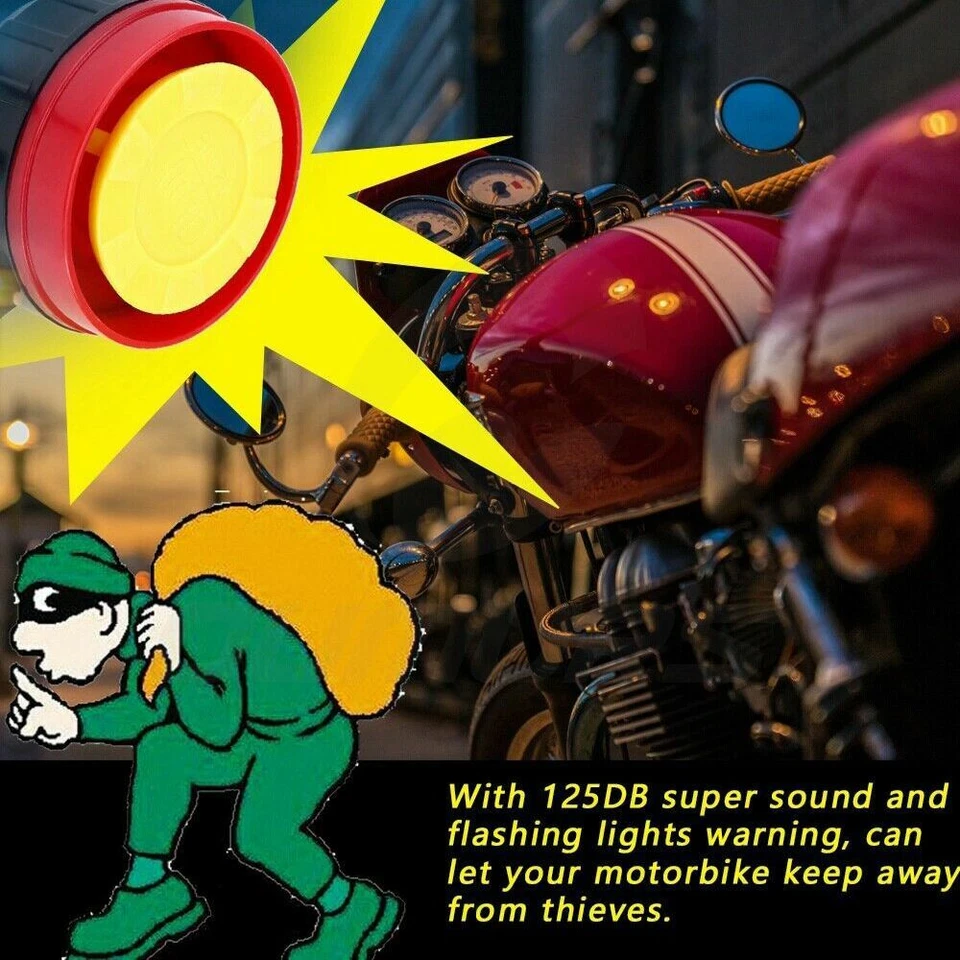 12V Universal Motorcycle Alarm System Anti-theft Security Start Control Remote - Image 4 of 4