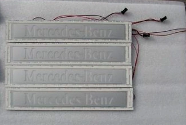 Alféizares de 4 puertas de acero inoxidable + luces LED 1986-1995 Mercedes Benz W124 Clase E Foto 2 de 4