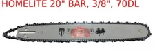 20" BAR & CHAIN FITS HOMELITE SUPER XL SXL XL12 330 360 925 955 BIG RED OLD BLUE