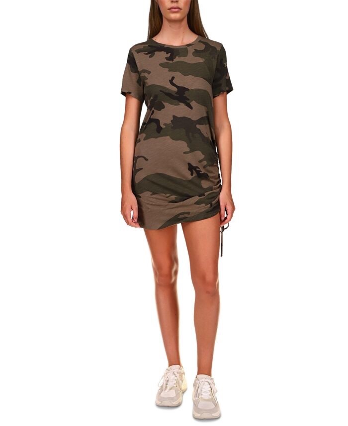 camouflage shirt dress Women's Camo UV Protection - Short Sleeve - Texas Wildflower Camo - The Tailgater - S chic look. Sanctuary Women's The Drawstring T-Shirt