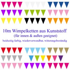 10m Wimpelketten / Hochzeit Geburtstags Girla...