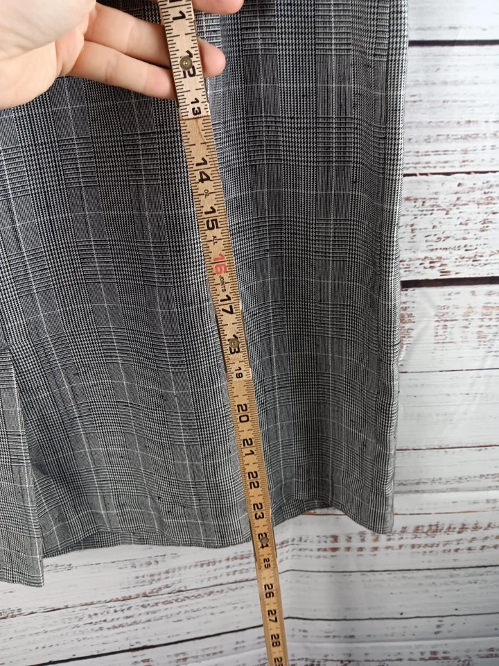 Falda TR Bentley Vintage Mujer 15/16 Gris Línea A Cremallera Hasta la Rodilla Pata de Gallo  Foto 4 de 4