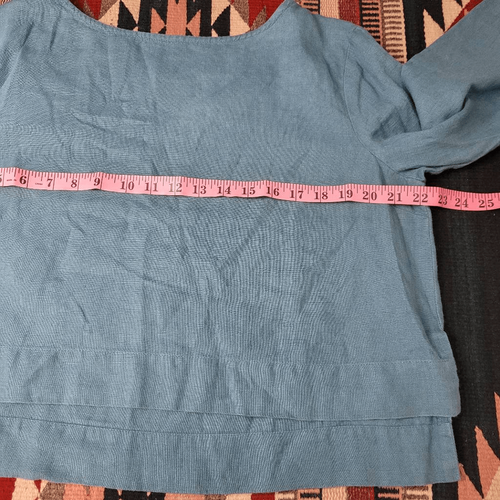 Top Popover OffOn Recortado Cuadrado De Gran Tamaño Talla L/XL Negro Lagenlook Minimalista - Imagen 5 de 6