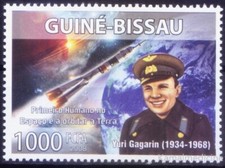 Guinea Bissau 2008 MNH, Yuri Gagarin first human to journey into outer space