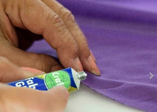 2 x colla per tessuto extra resistente 50 ml ostacolo da cucire tessuto a legame rapido nuovo - Foto 4 di 5