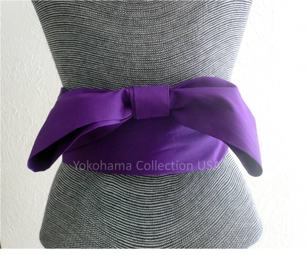 Japanese Cotton OBI Sash Belt Kimono Yukata Wedding Purple 4  display picture 2