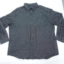 Arrow Dress Shirt Mens 2XL 18.5 Heather Gray Classic Long Sleeve Pocket Collared