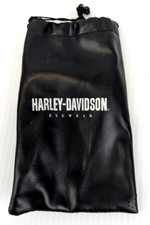 Harley Davidson Eyeglass Sunglass Case Drawstring Black Vinyl Cloth lining