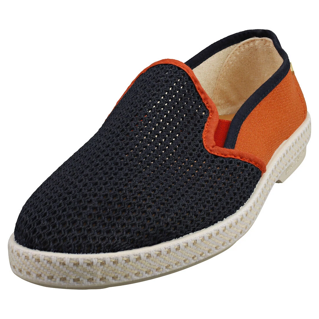 Rivieras Classic Match Mens Navy Orange Espadrille Shoes eBay