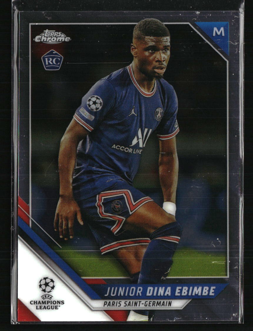 Junior Dina Ebimbe 2022 Topps Chrome UEFA Champions League #176 RC Soccer Card