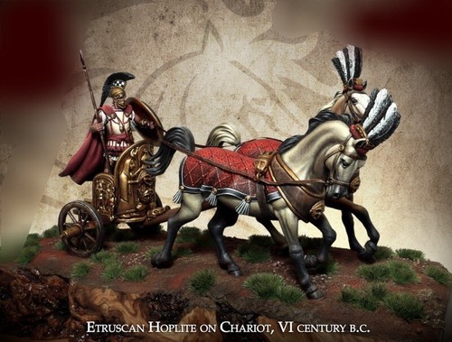 54mm Figure...Resin/Harz...1/32...Etruscan Hoplite cavallier...VI. Century...