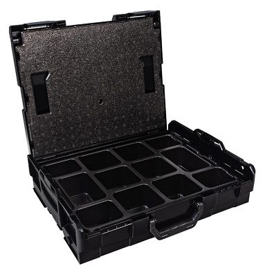 Sortimo Systemkoffer L-Boxx 102 mit Kleinteileeinsatz 12Mulden und Deckeleinlage