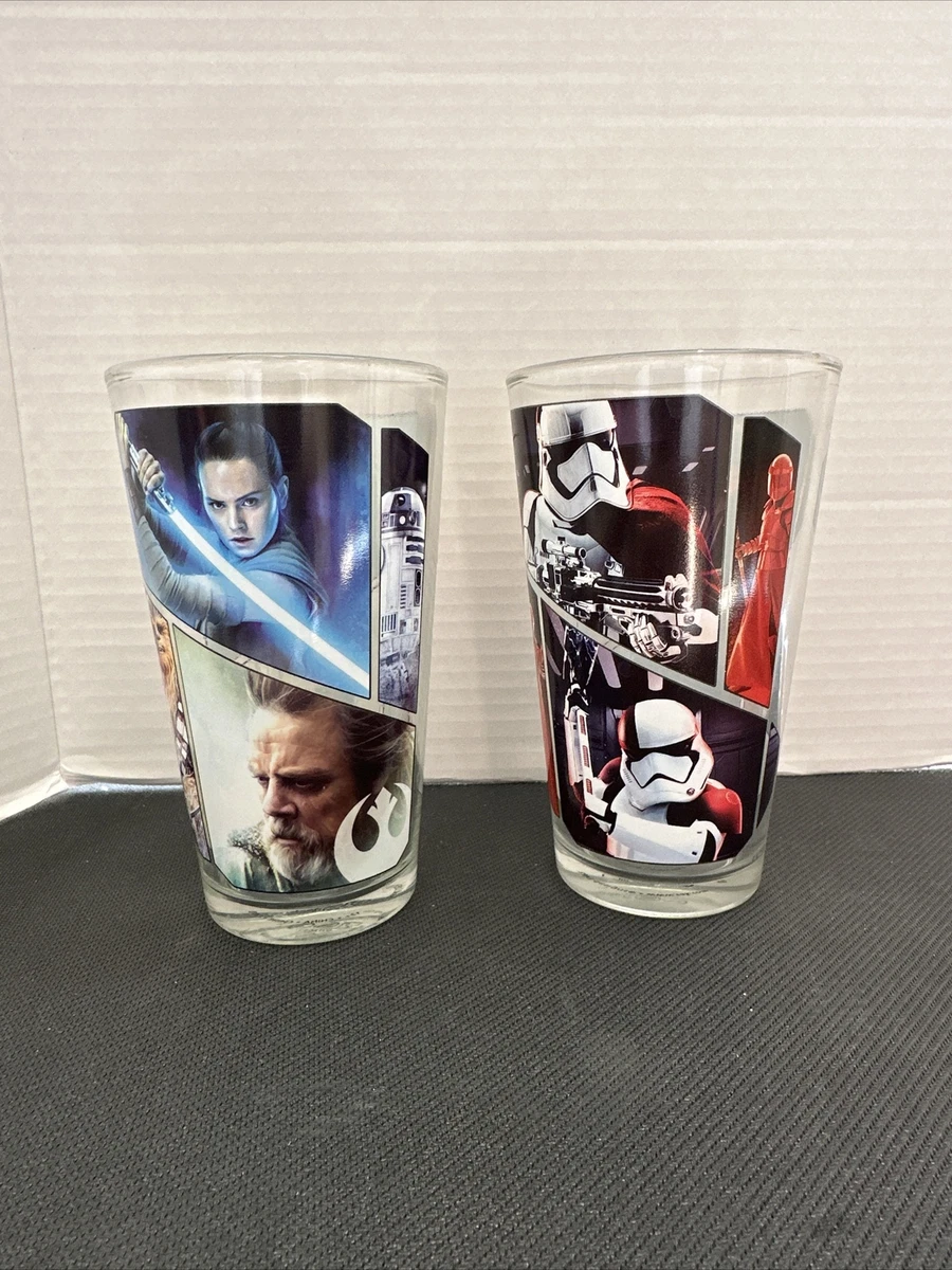 Disney Star Wars The Force Awakens The Last Jedi 2 Set Glass Cups