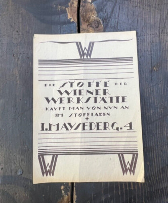 1910 Wiener Werkstatte Dagobert Peche Advertising Poster Handbill Brochure 8x6''