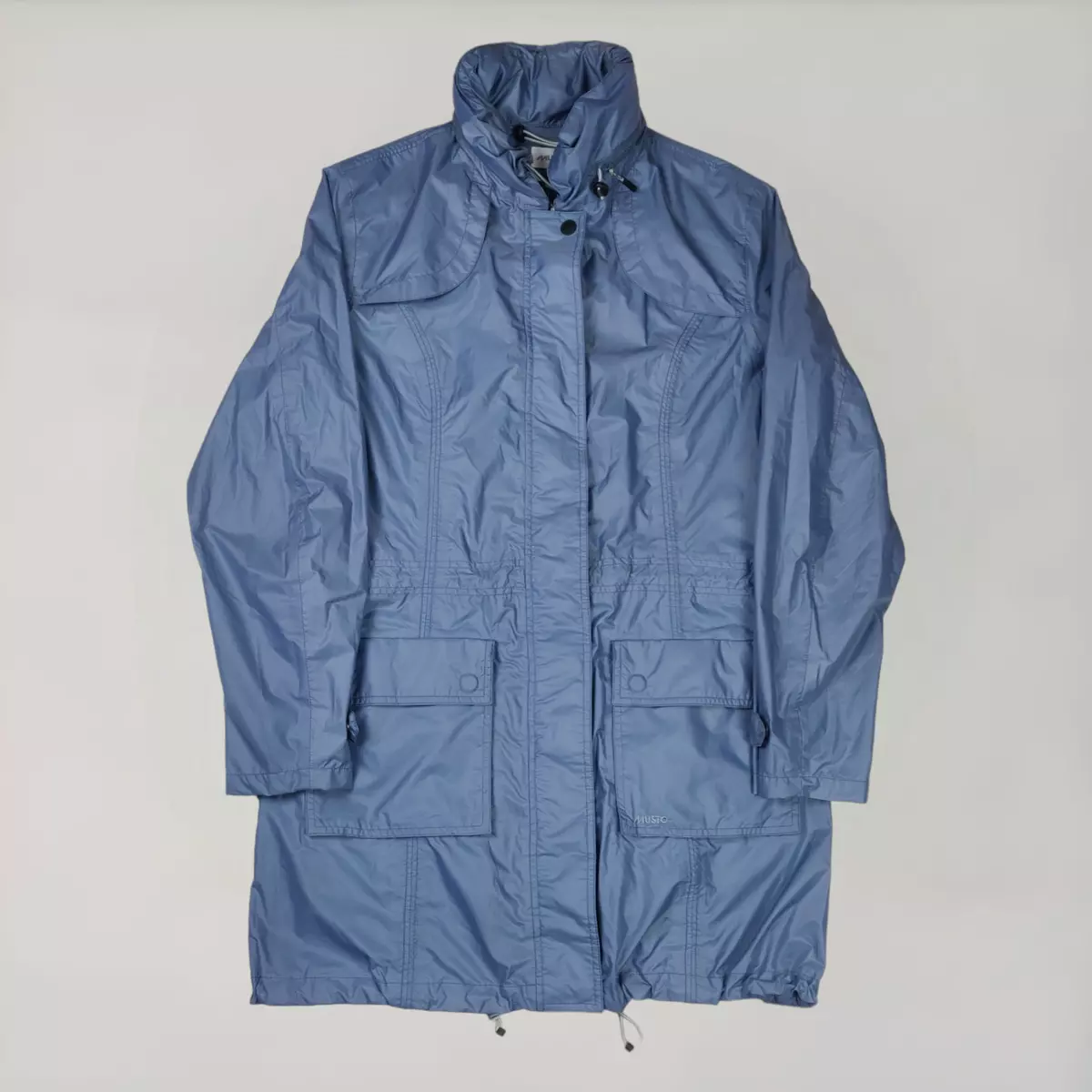 Mid length shop rain jacket