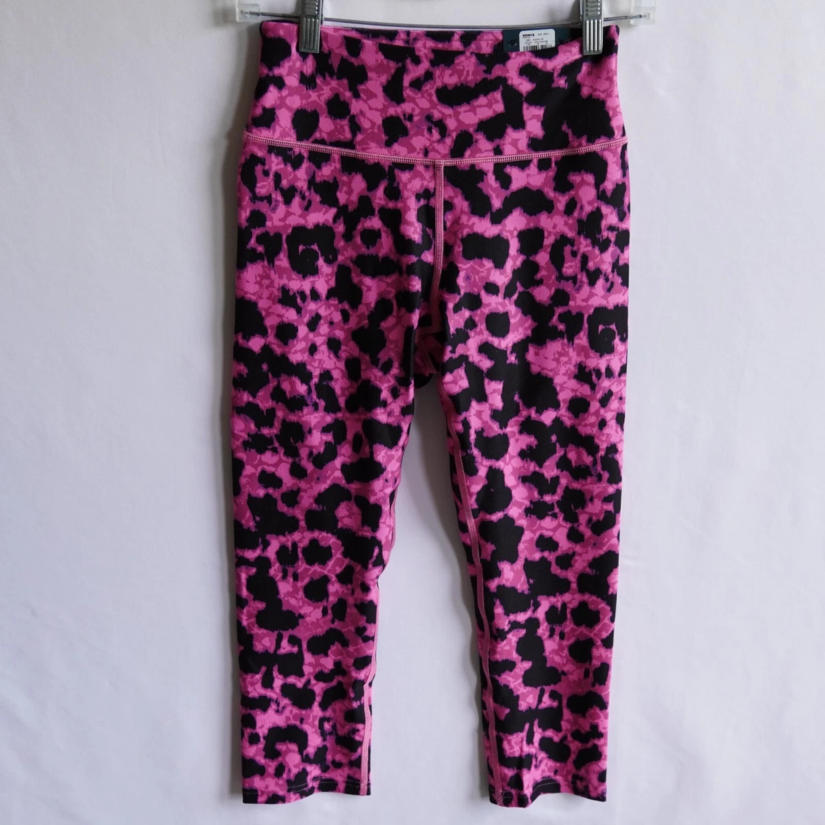 Women's Tek Gear Printed High-Waisted Capri Leggings - Pink Animal Print  Pants