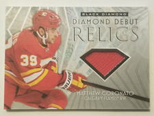2023-24 Upper Deck Black Diamond Diamond Debut Relics Rookie Matthew Coronato