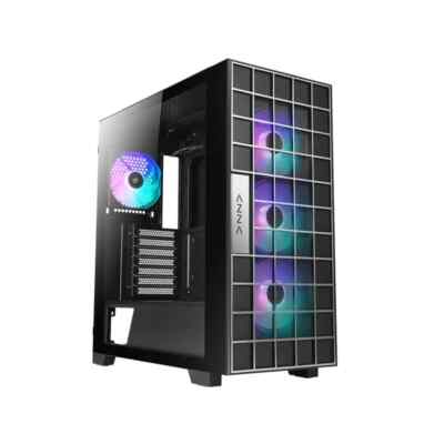 Gamer Gaming Tower Gehäuse AZZA Neo Black LED-Lüfter USB 3.0 - NEU  TOPP
