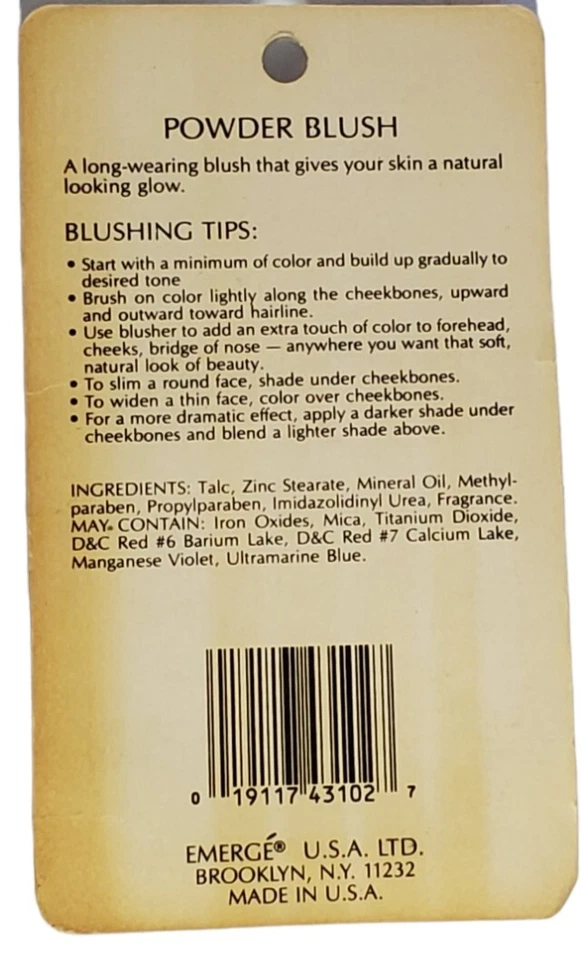 Винтажный Emerge порошок румяна абрикос жемчуг 431-002.12 унций 3,4 г новый из старых запасов - Изображение 4 из 4