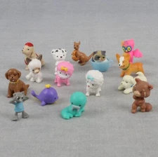 Lot of 15 Small Pet Figures  Puppy Dogs Kitty Animals for Dolls Toys Mini-figs