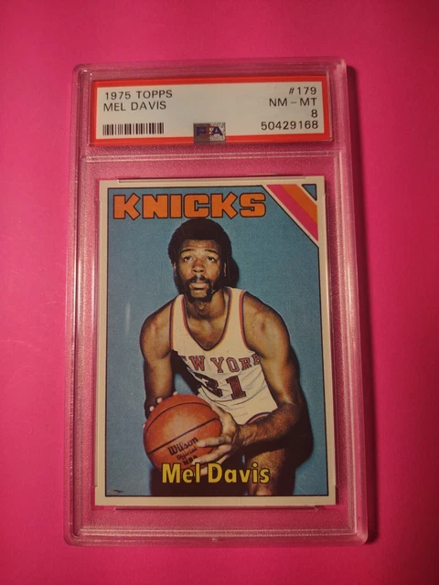 1975 Topps Basketball #179 Mel Davis PSA 8 New York Knicks