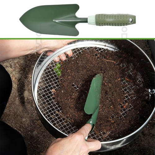 5 in1 Gartensieb aus Edelstahl Kompostsieb Erdsieb 30 cm mit 5 austauschbare Set - Bild 14 von 14