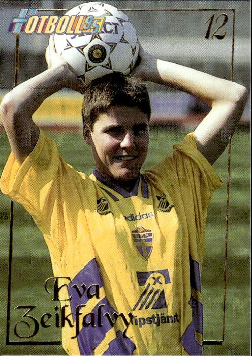 Card Fotboll 95 Panini 1995 # 12 Eva Zeikfalvy Svezia Femminile