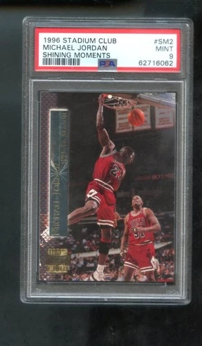 1996-97 Topps Stadium Club Shining Moments #SM2 Michael Jordan PSA 9 Graded Card