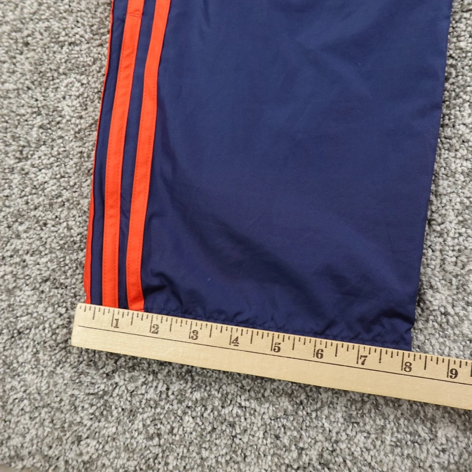 VTG Adidas Pants Mens M Blue Zip Warmup Track Windbreaker Jogger Gym Workout Y2K - Image 3 of 4