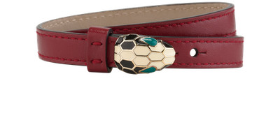 Bulgari Serpenti Forever Armband Leder Rot Damen Armband Kette