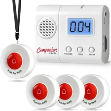 Caregiver Pager Wireless Call Buttons for Elderly at Home for Seniors Adults Pat