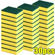 50/30/10PCS Highly Absorbent Double-Sided Cleaning Sponge Washing Dish Pot Rust 